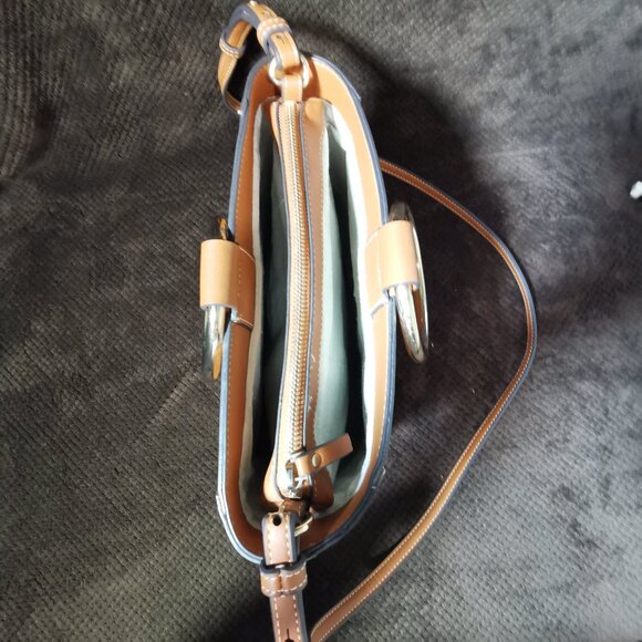 Camel/Gold Crossbody/Bucket Bag EUC # 246 - Picture 4 of 12